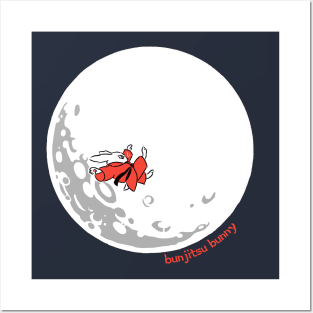 Bunjitsu Bunny Jumps to the Moon! Posters and Art